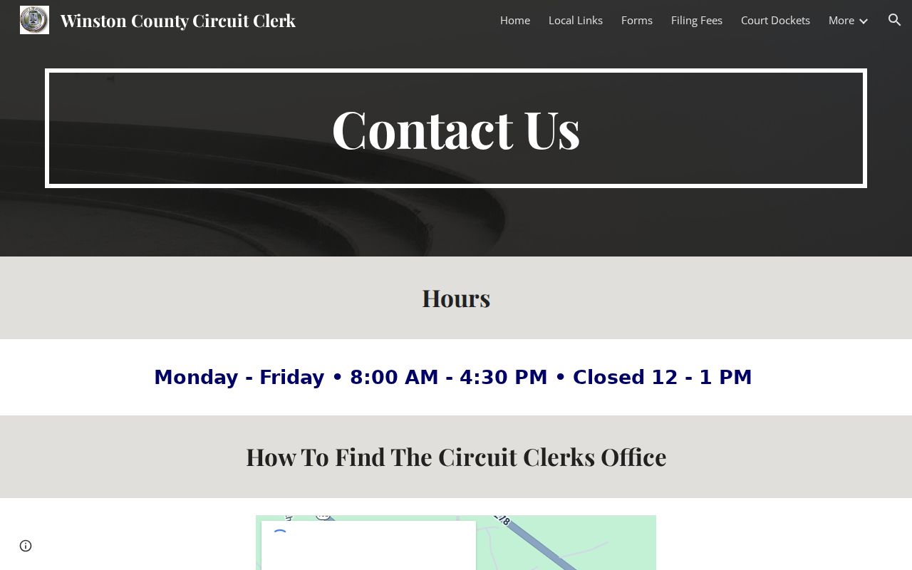 Winston County Circuit Clerk contact information