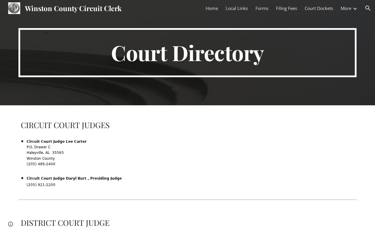 Winston County Circuit Clerk court directory