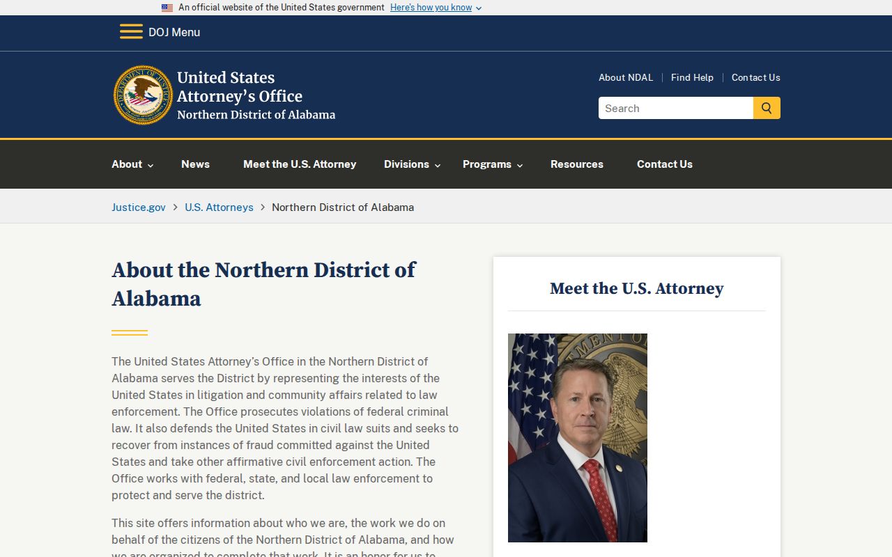 Winston County court dockets Northern District U.S. Attorney source