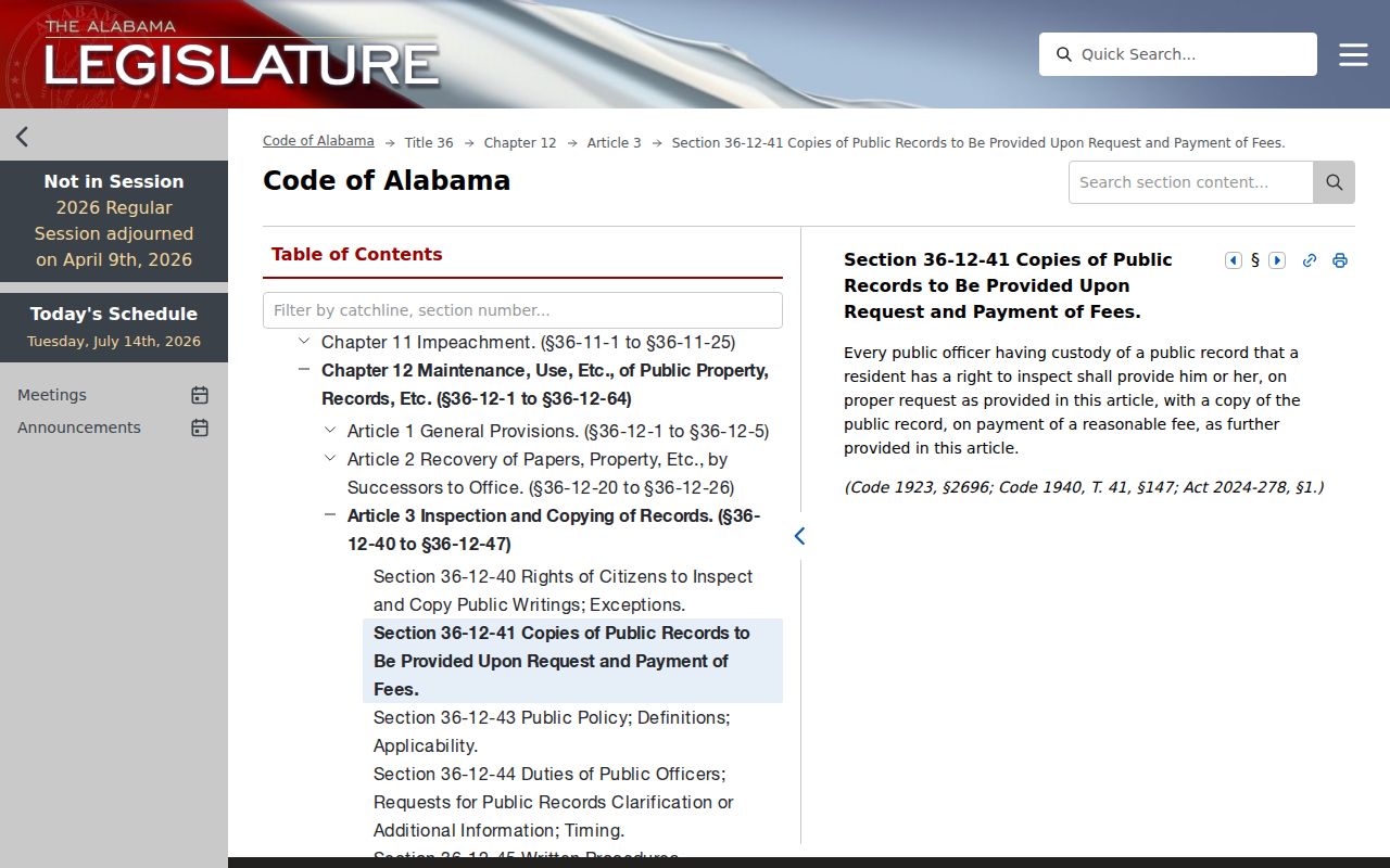 Winston County court records Alabama certified copy statute