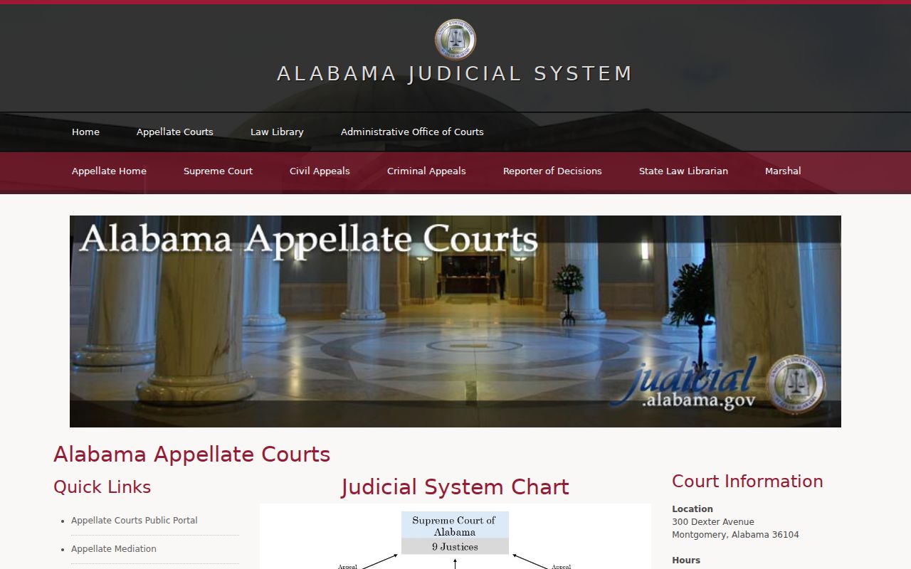 Winston County Court records Alabama judicial system chart