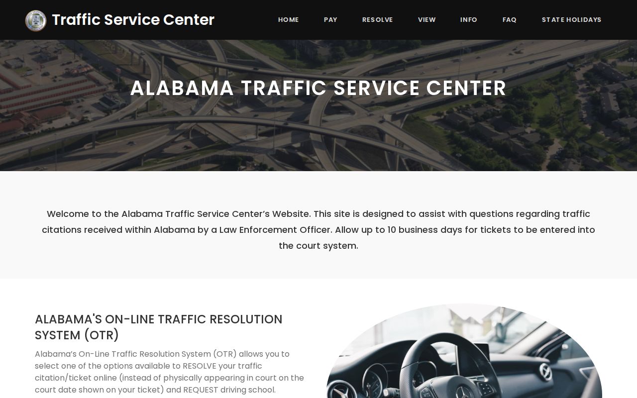 Winston County traffic court records and Alabama Traffic Service Center